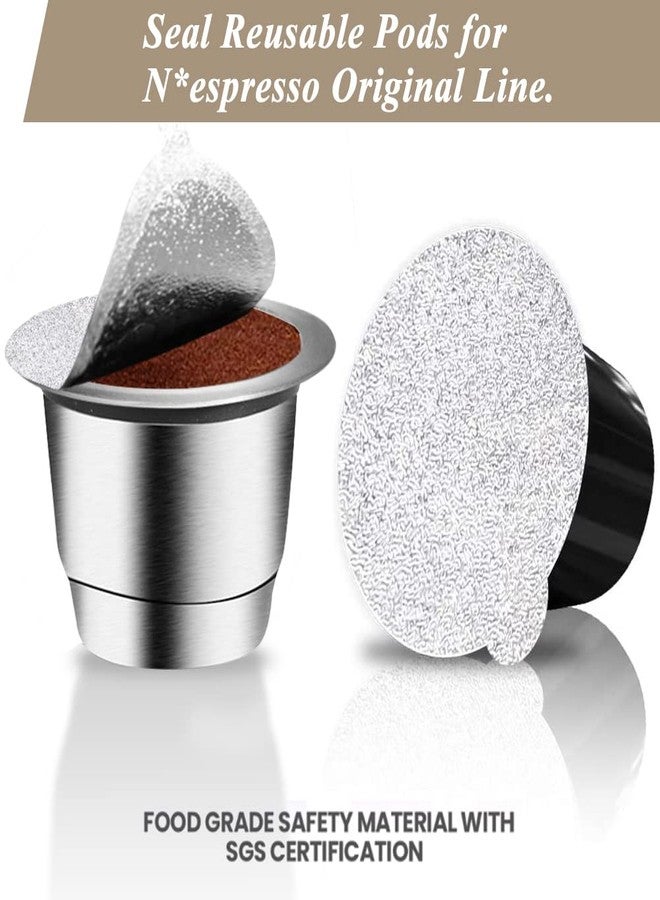 CAPMESSO Espresso Foils -Coffee Pod Seal Lids to Reusable Nespresso Capsules Refillable Pods Compatible with Nespresso Original Line Machines 120PCS/Package - Image 3